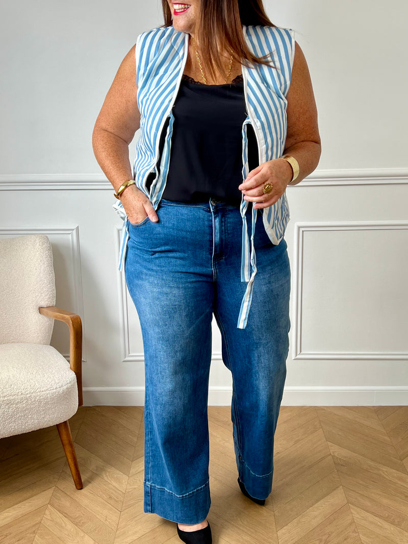 Gilet à rayures sans manches : Carlia