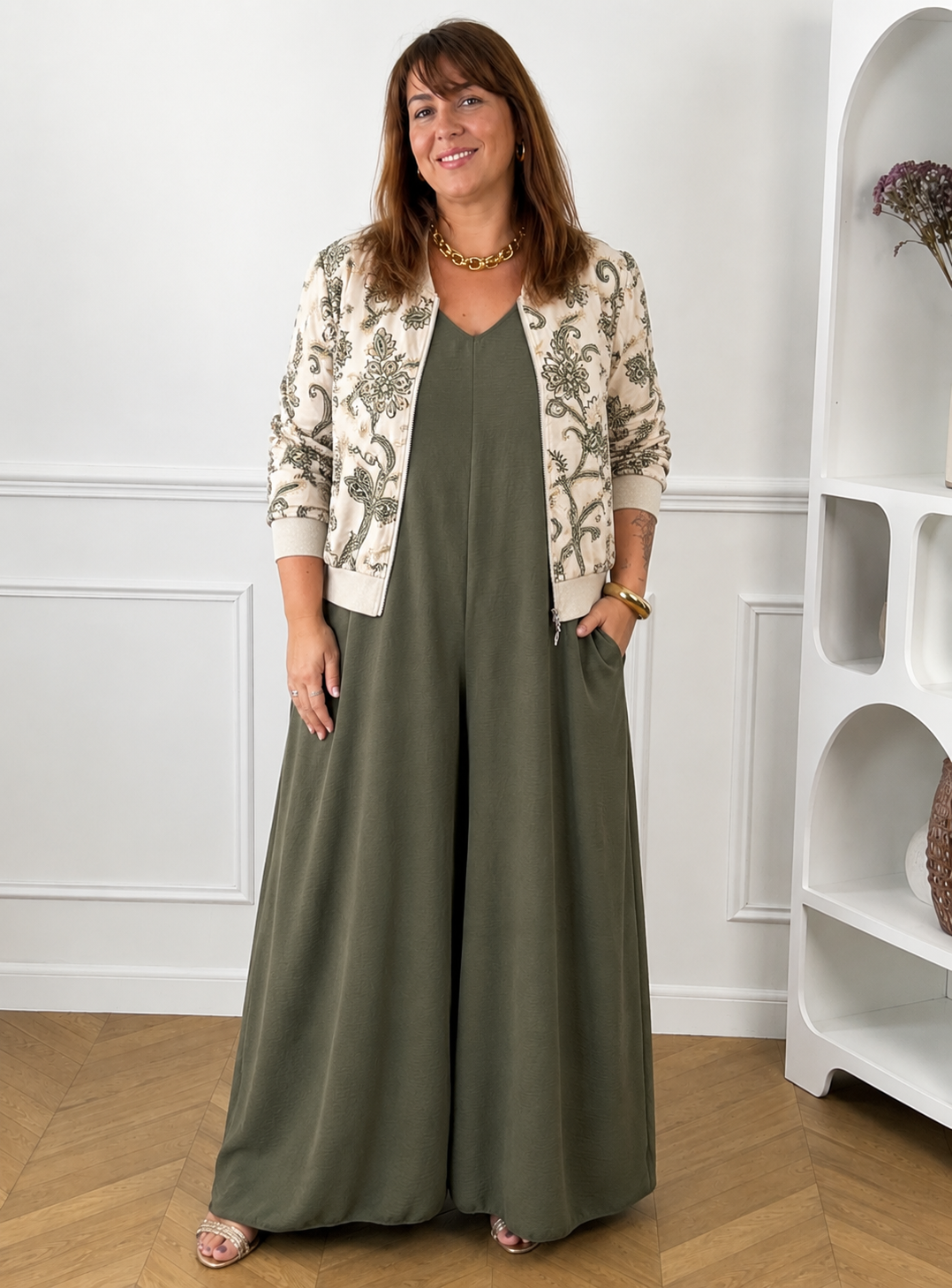 Combinaison kaki grande taille : Monaly
