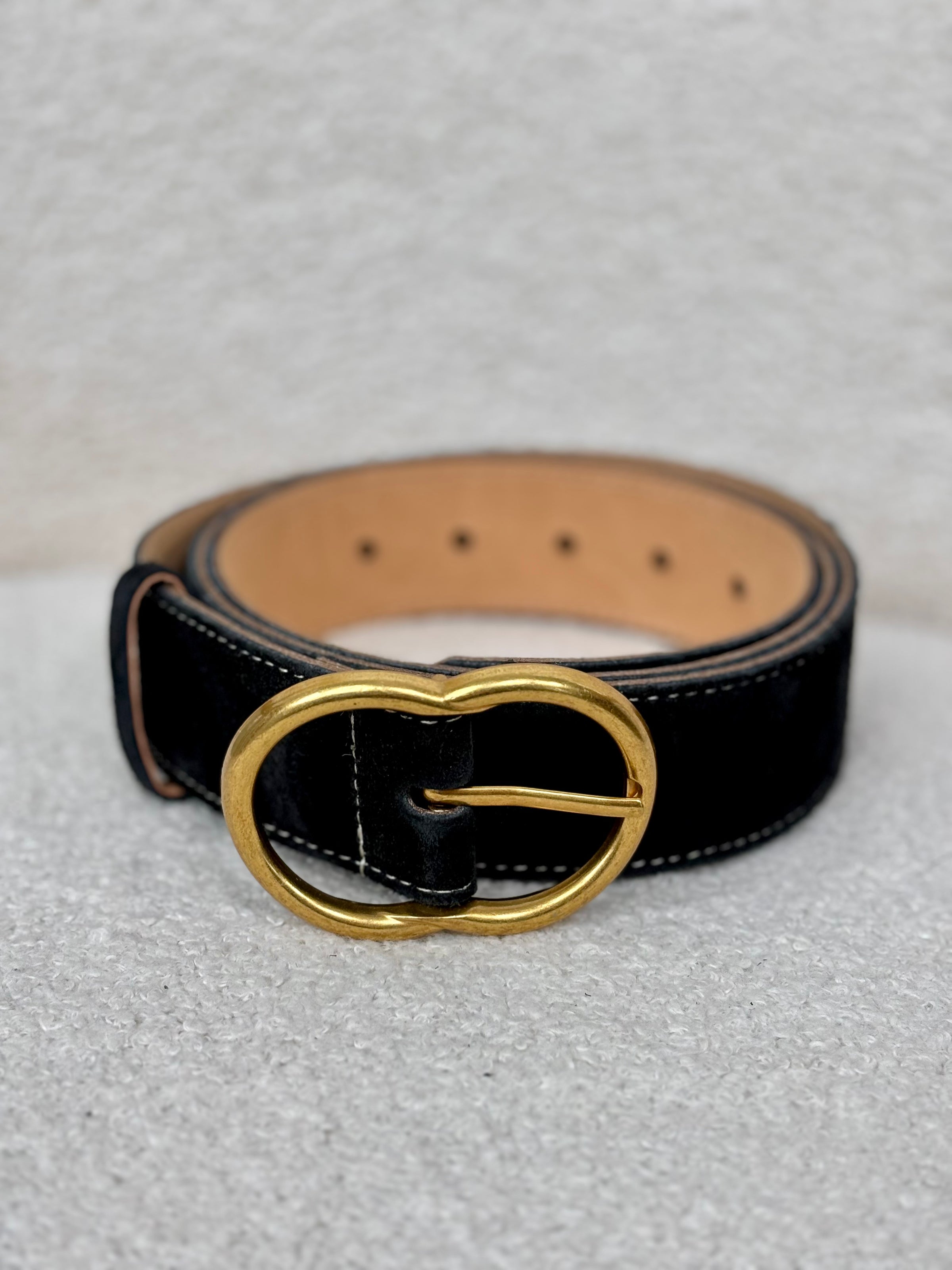 Ceinture noire en cuir : Sam