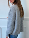 Gilet gris en maille : Hajar