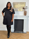 Robe courte noire grande taille : Maho