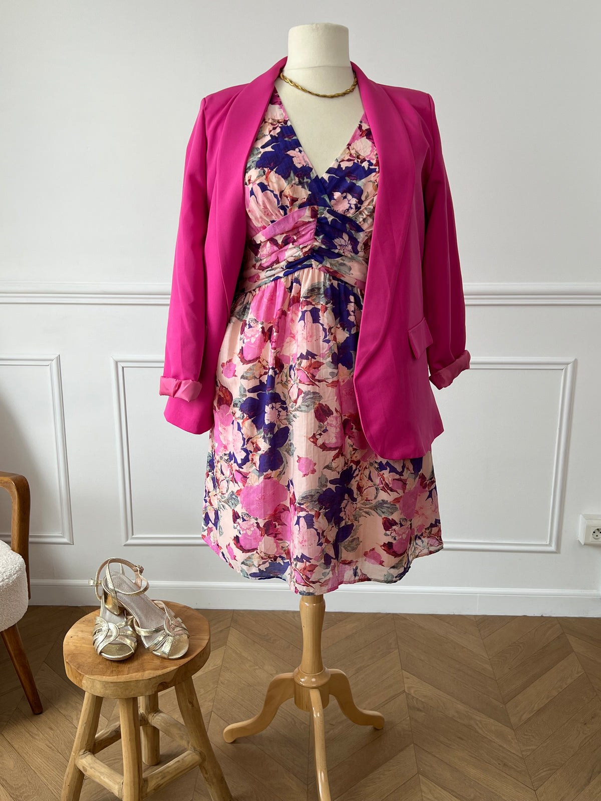 Robe courte à motifs grande taille : Pamela
