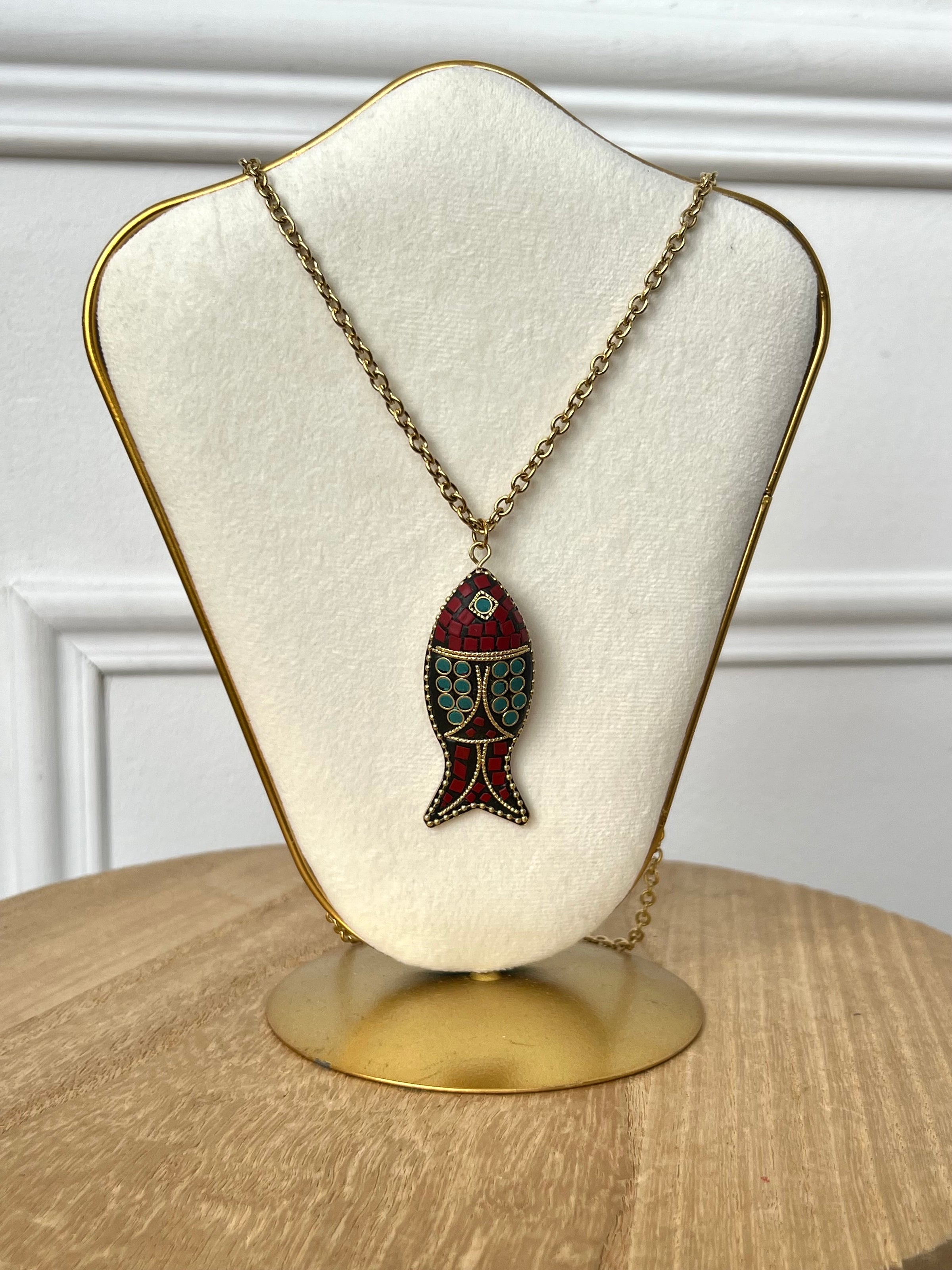 Long fish necklace: Posy