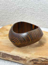 Bracelet marron et noir effet bois : Evie