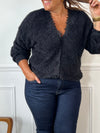 Gilet noir avec dentelle curve : Meloa