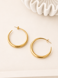 Boucles d'oreilles créoles dorées : Alixie