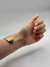 Bracelet jonc ajustable doré acier inoxydable : Felipa