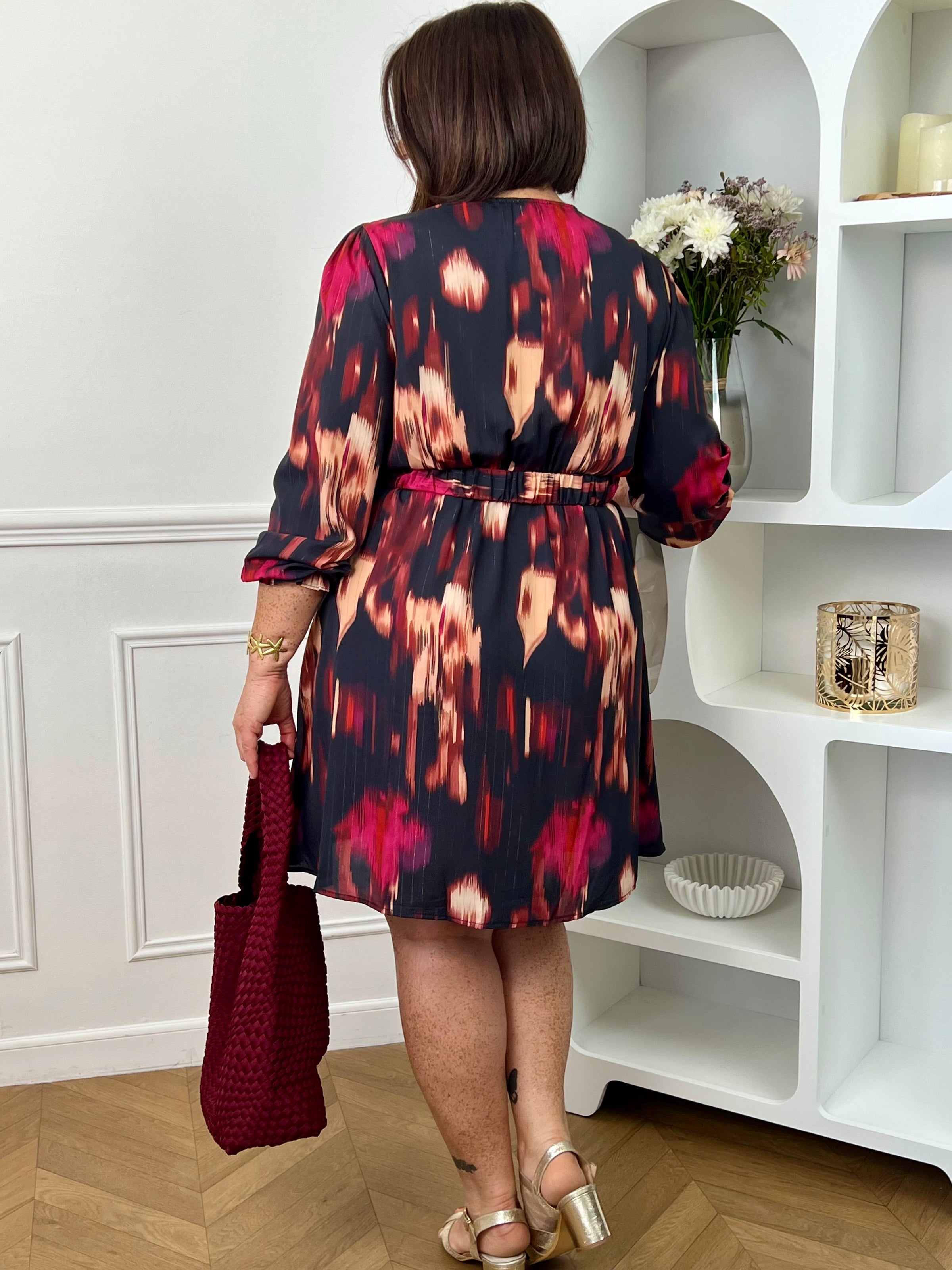 Colorful short dress Plus size: Cleia