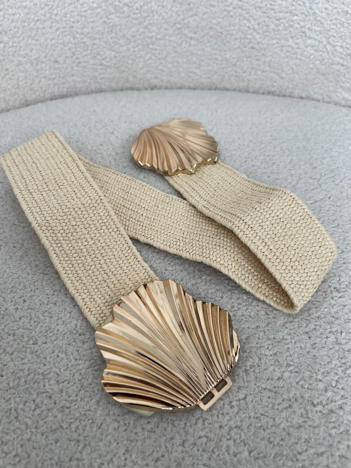 Ceinture beige en paille : Tamya