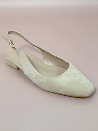 Beige slingback pumps: Nebule