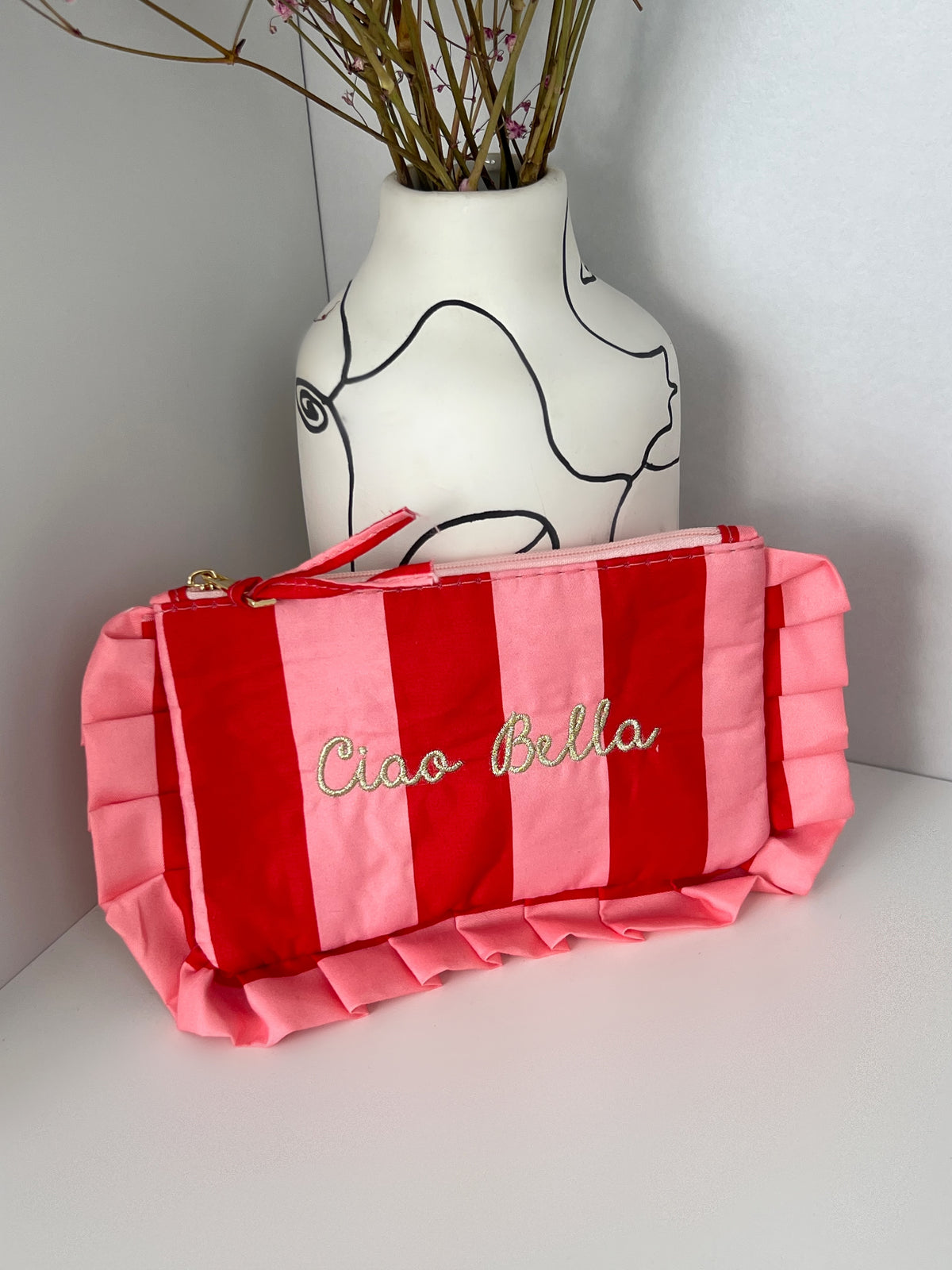 Pink and red clutch: Ciao Bella