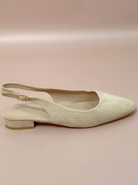 Beige slingback pumps: Nebule
