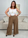Pantalon camel coupe droite grande taille : Elie