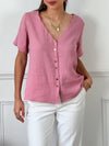 Chemise rose en gaze de coton : Kira