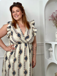 Plus size patterned long dress: Aloisa