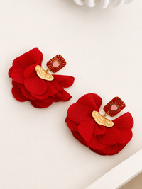 Boucles d'oreilles dorées : Rubie
