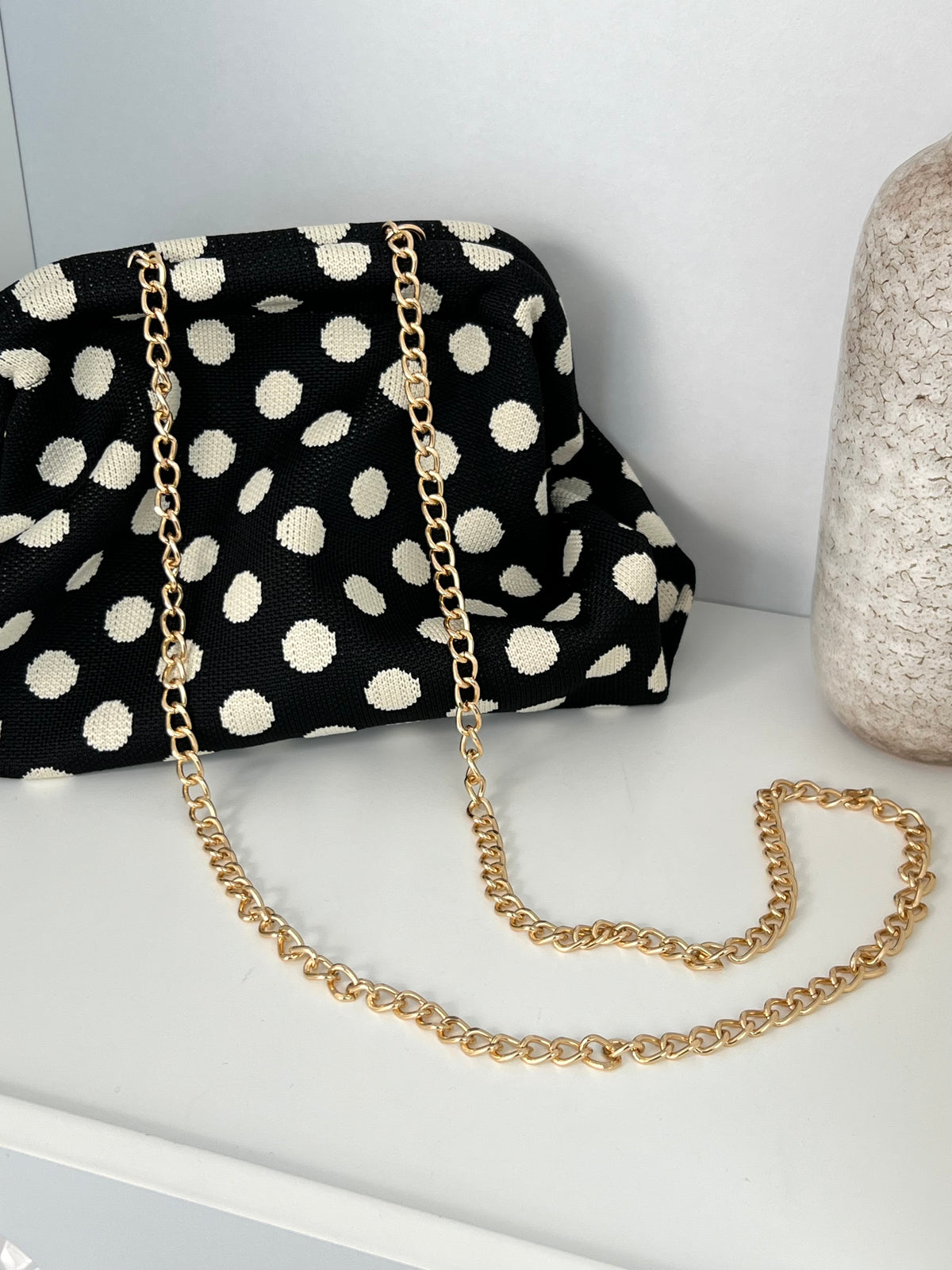 Polka Dot Clutch Bag: Amandi