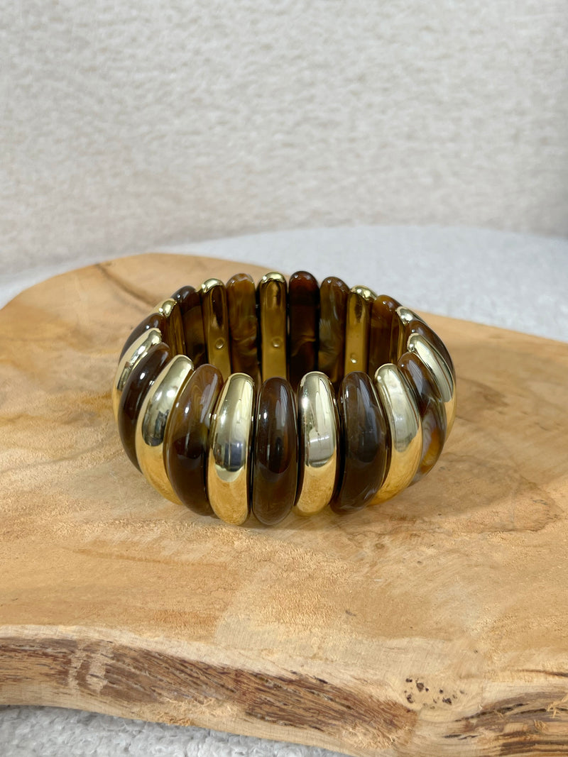 Bracelet marron et doré : Koya