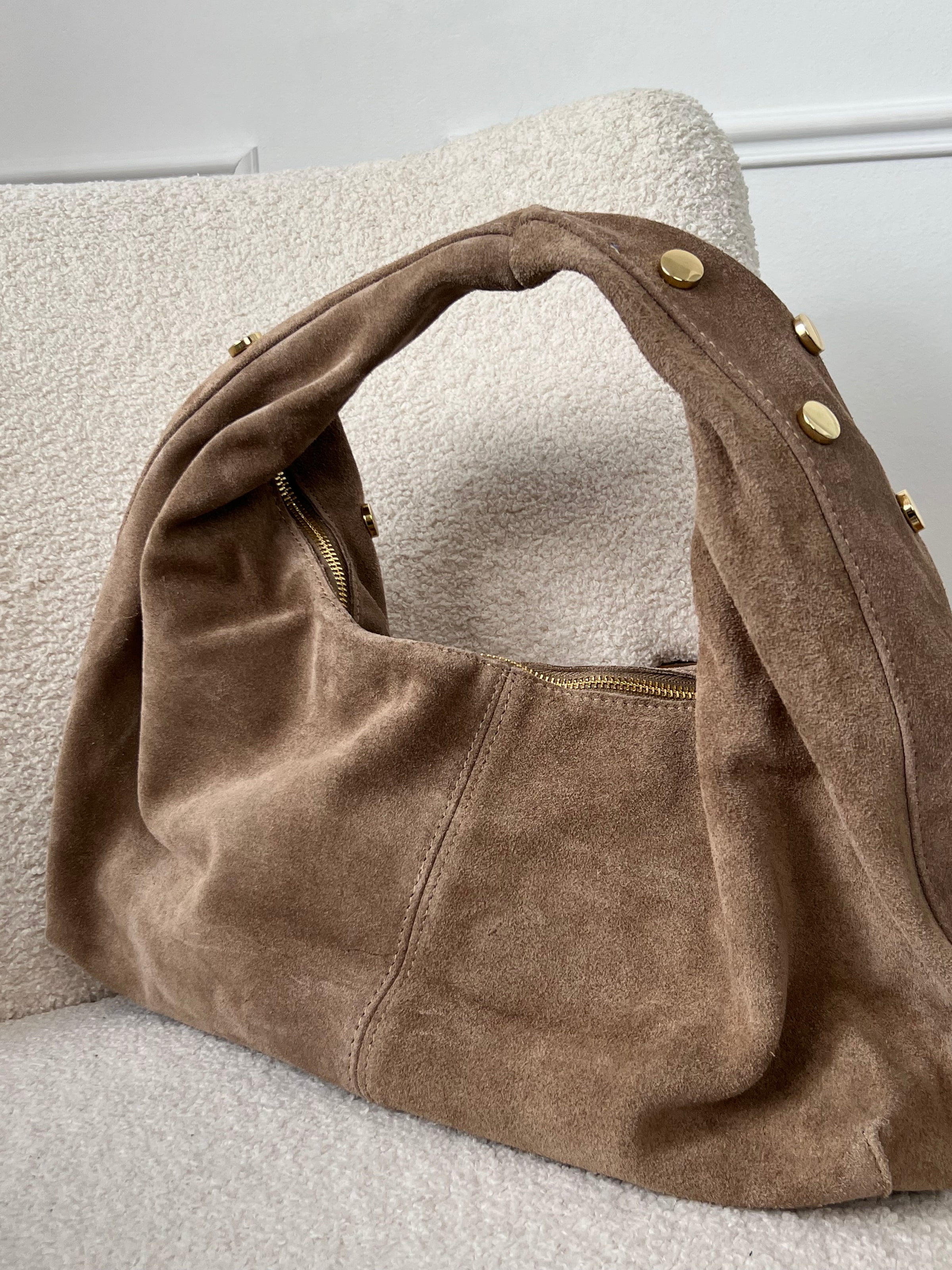 Sac taupe clouté : Gemma