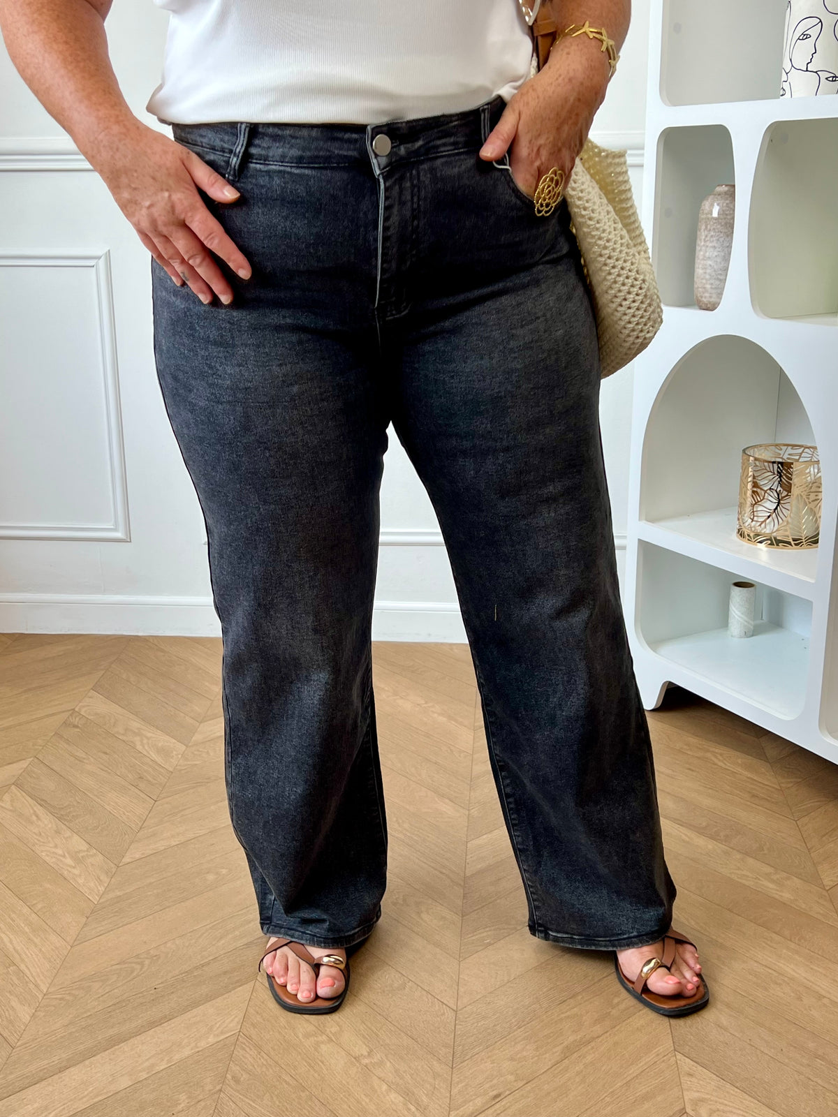 Jean gris foncé grande taille : Morgana