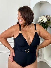 Curve black one-piece swimsuit: Tendy