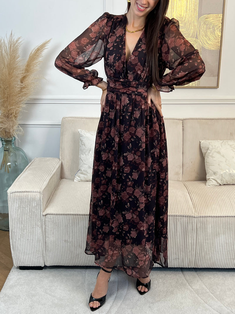 Robe longue à motifs : Blandine