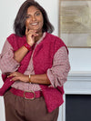 Veste moumoute bordeaux grande taille : Milia