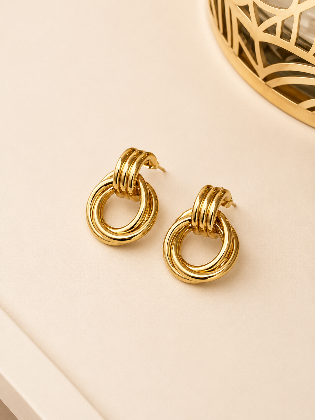 Boucles d'oreilles dorées : Nora