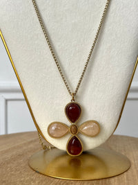 Long brown and beige necklace: Ony