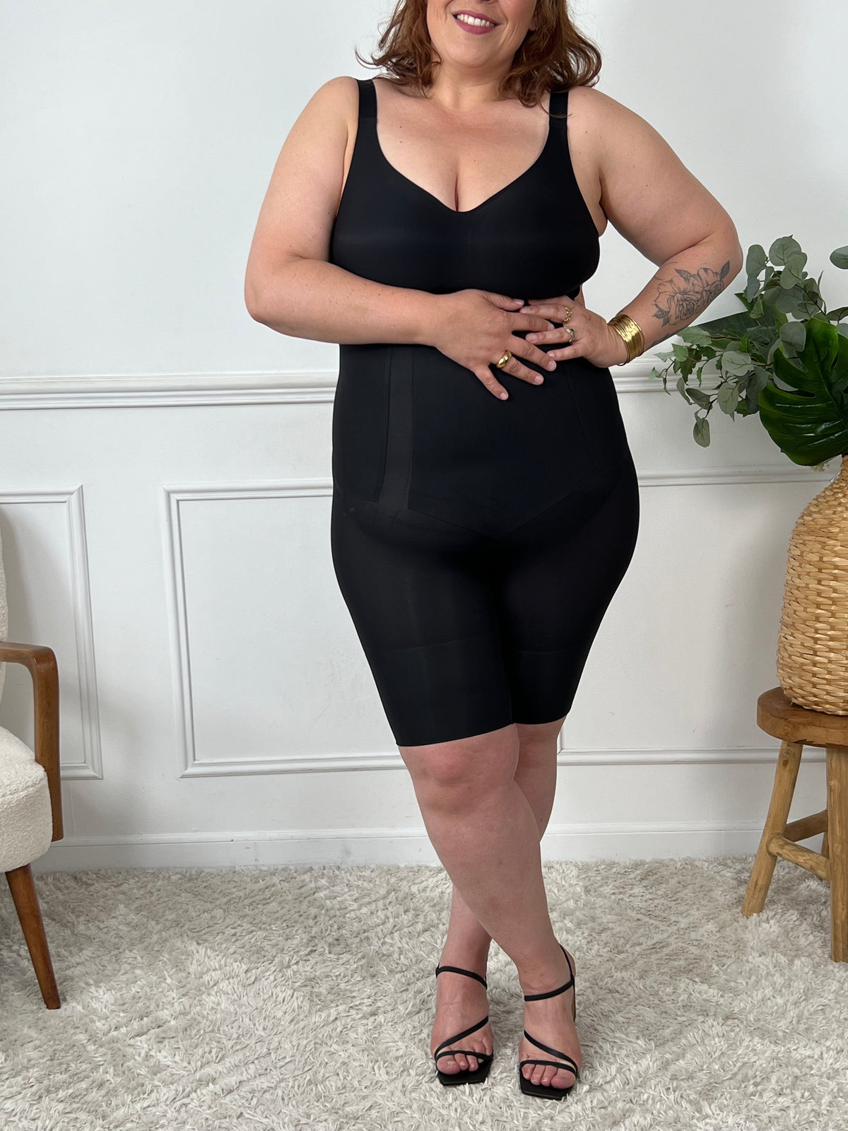 Short gainant noir grande taille : Hoani