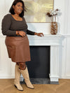 Jupe short marron : Iniya