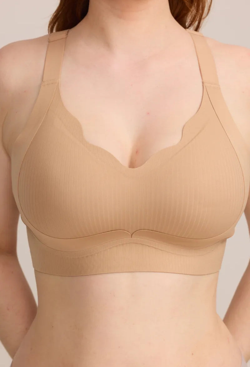 Soutien-Gorge nude festonné grande taille : Nolia