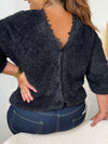Gilet noir avec dentelle curve : Meloa