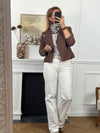 Chemise écrue à motifs : Capucine