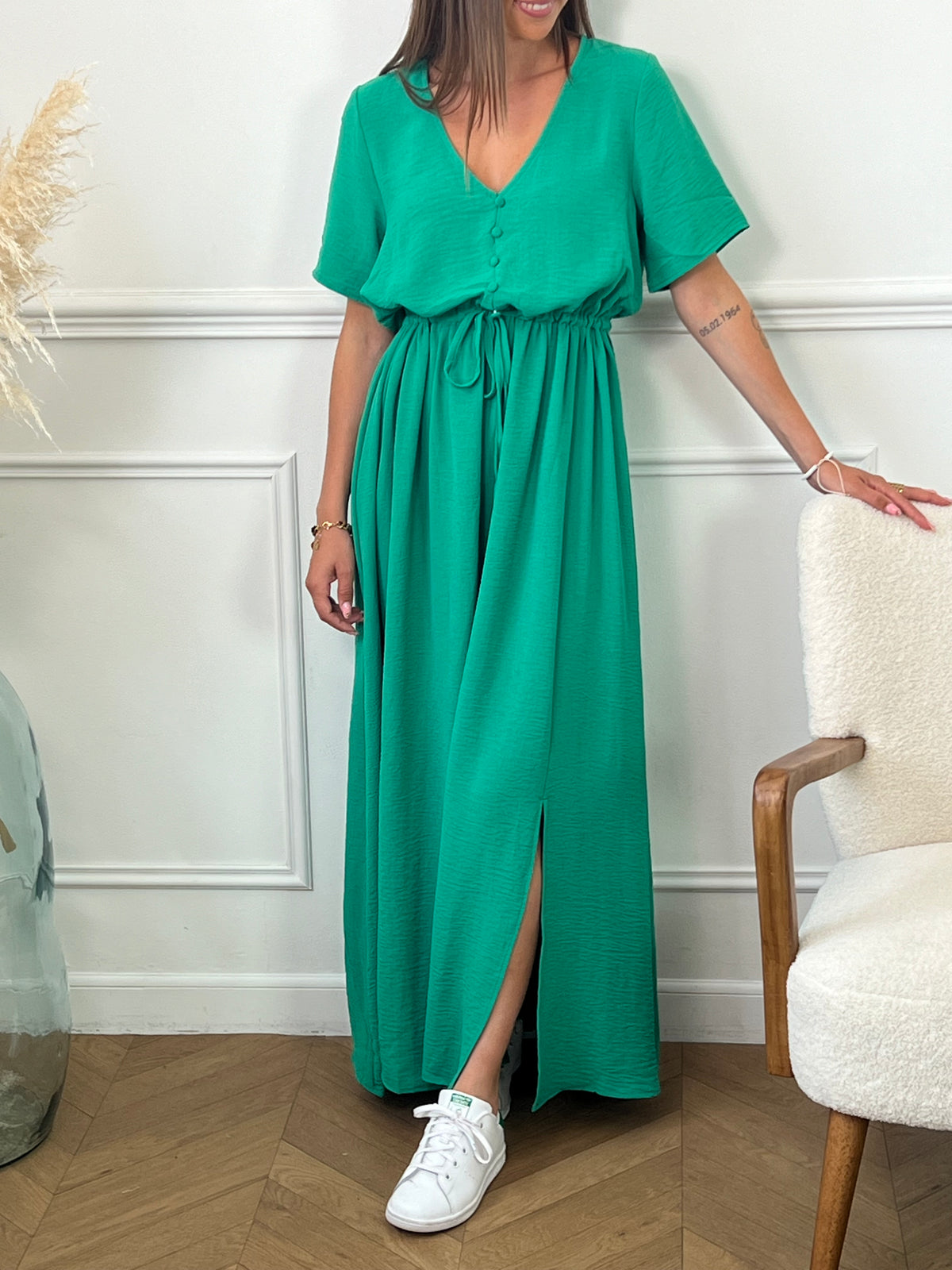 Robe longue verte : Meliana