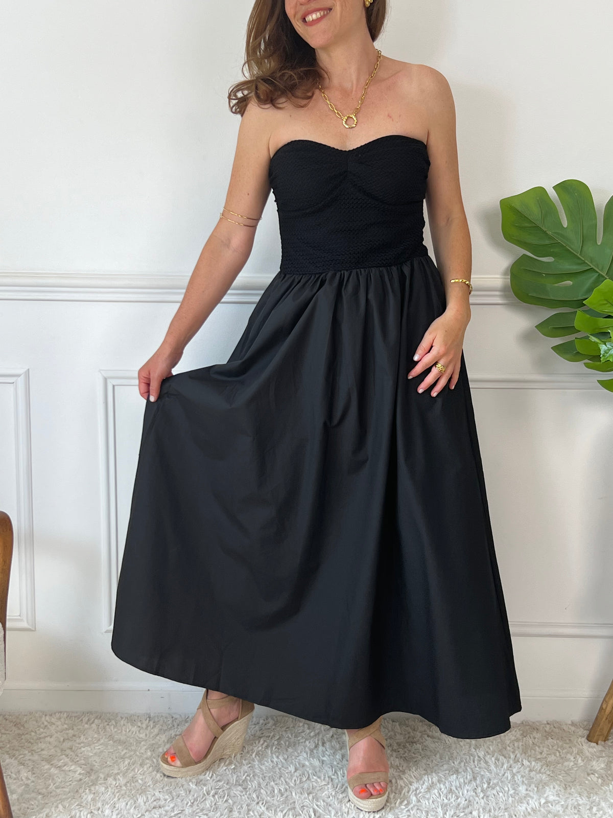 Robe longue noire : Belina
