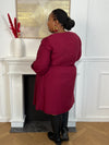 Robe courte prune grande taille : Alexandra