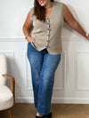 Gilet sans manches taupe : Leandre