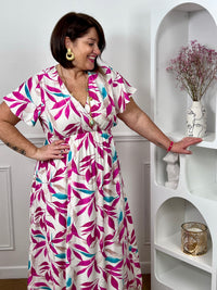 Plus-size long dress with patterns: Wendi