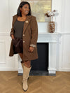 Manteau mi-long marron : Julia