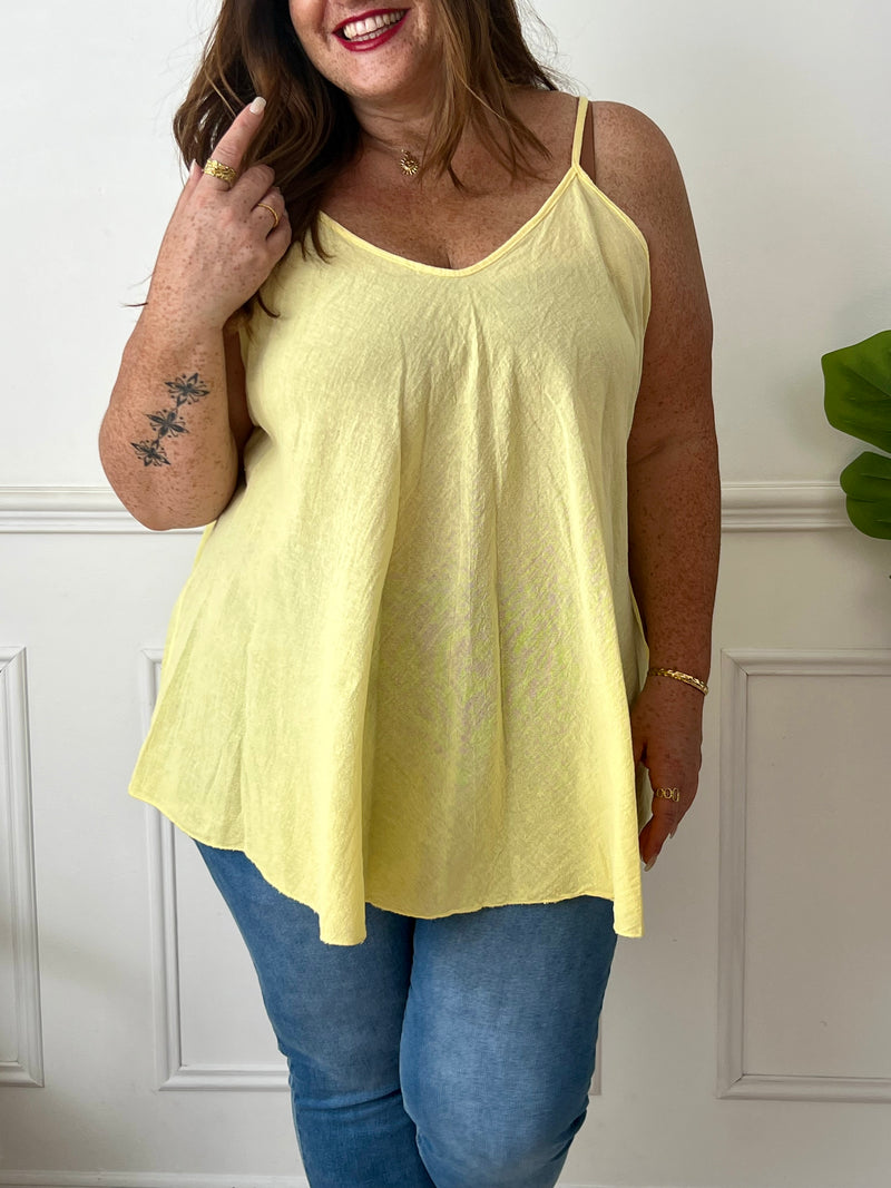 Top jaune grande taille : Eloa