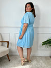 Robe courte bleue curve : Kayla