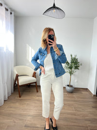 Veste en jean bleu clair : Syrine