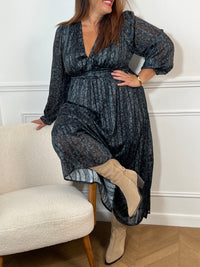Robe longue à motif Curve : Mélandra