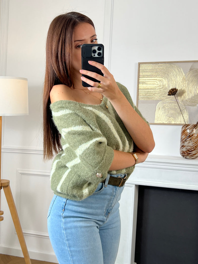 Pull vert : Ambre