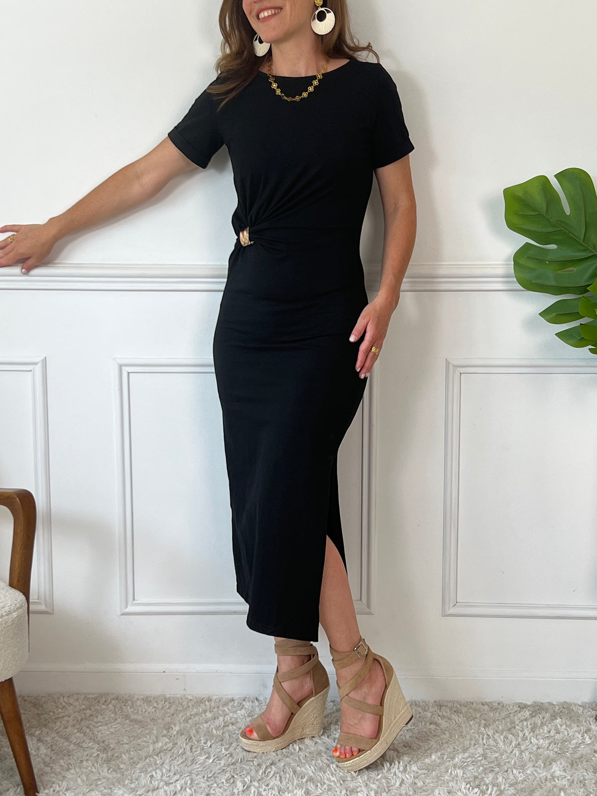 Robe longue noire : Carla