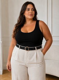 Ceinture noire grande taille : Ritae