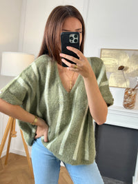Pull vert : Ambre