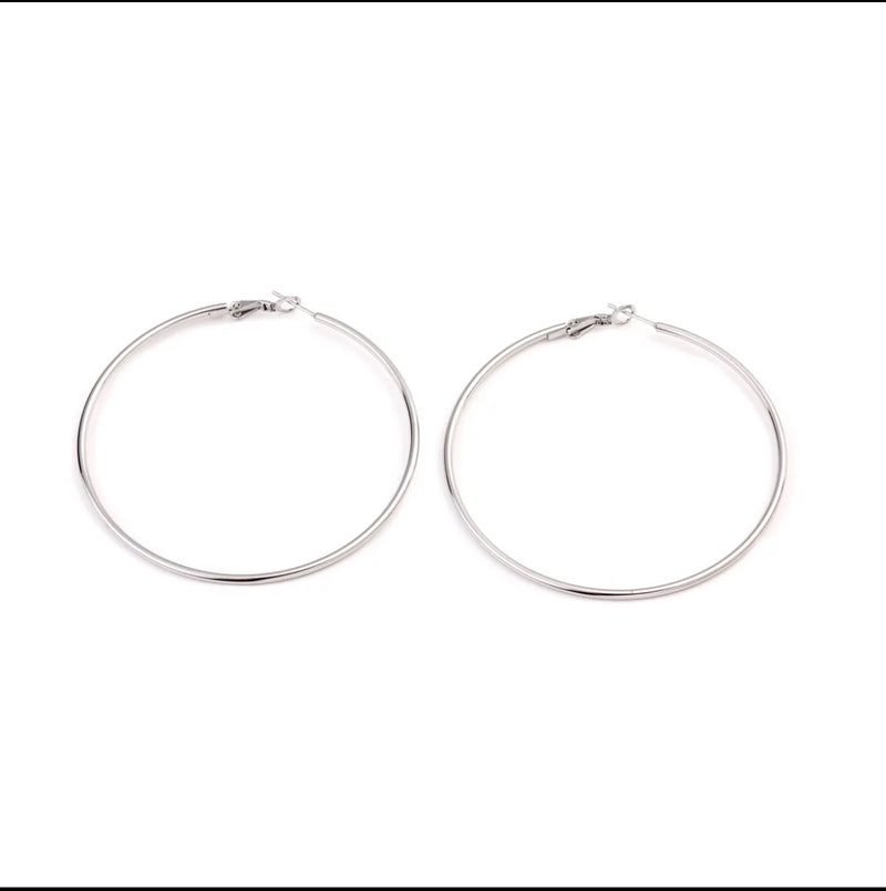 Boucles d’oreilles argentées : Aza