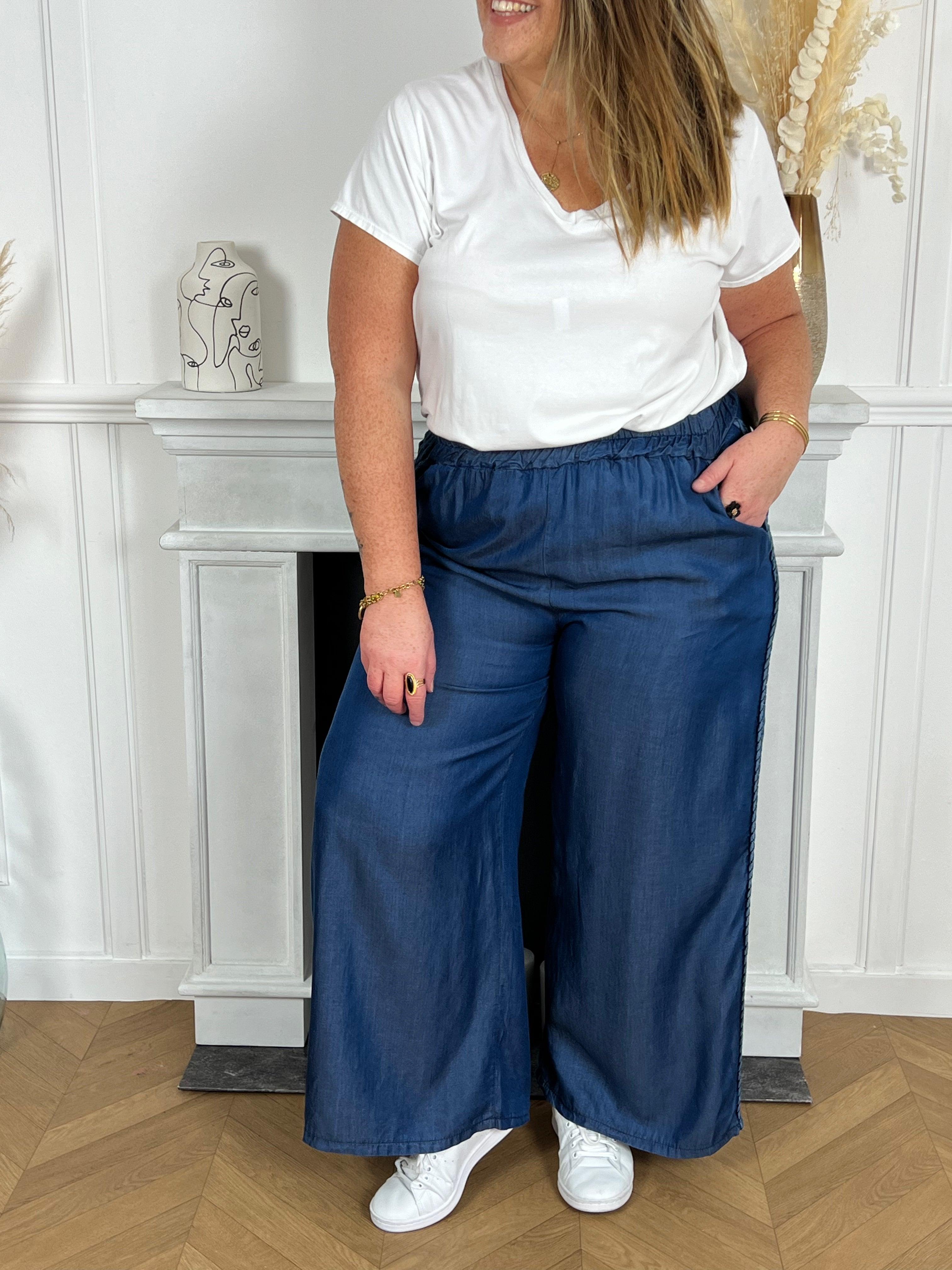 Pantalon fluide grande outlet taille